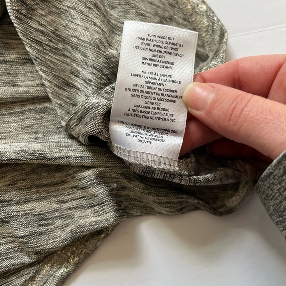 Anthropologie Postage Stamp Sleeveless Shimmer Top size Small - Picture 7 of 7